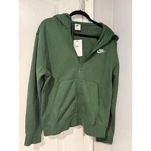 NWT Nike Sportswear Club Fleece Fir/Fir/White BV2645-323 Men's Zip Hoodie Size S
